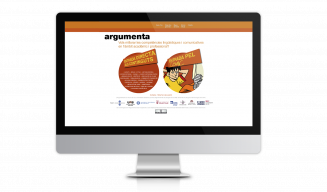 Auf einem Desktop-Computer geöffneter Kurs „Argumenta“