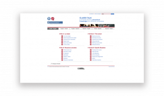Recurso «Class-Talk» aberto nun ordenador