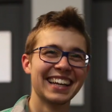 Imatge d’Alex pendent era entrevista sus eth programa Mentor dera Universitat de Vic
