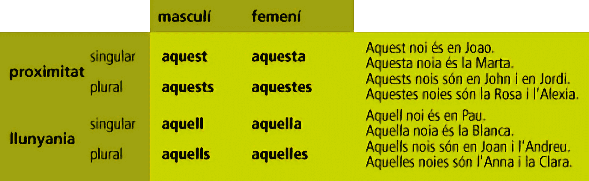 Determinants demostratius